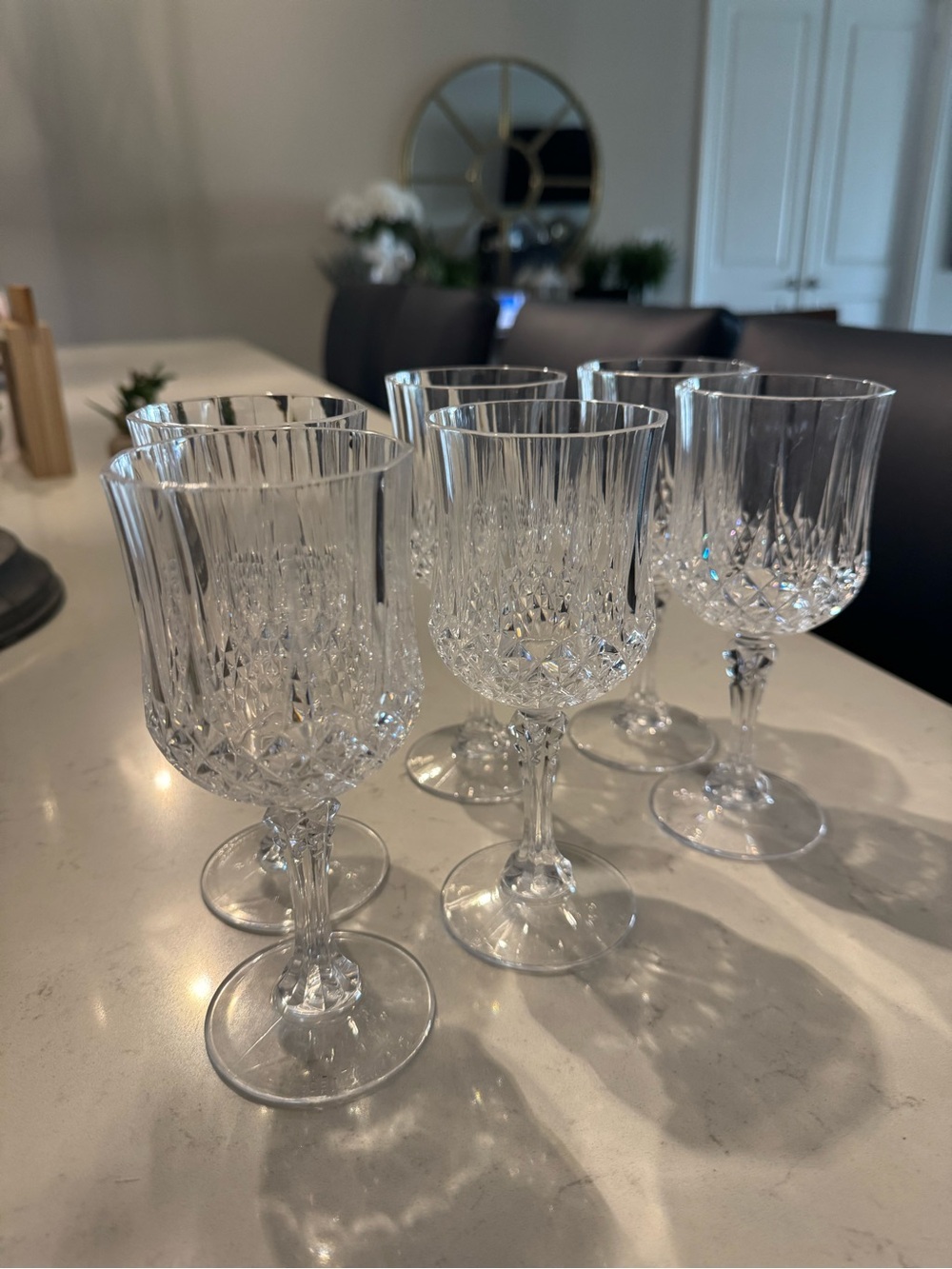 New! Large Patio Stemware that look like Crystal - (Set of 6)